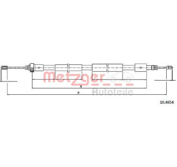 Tazne lanko, parkovaci brzda METZGER AUTOTEILE 10.4654
