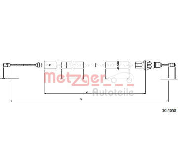 Tazne lanko, parkovaci brzda METZGER 10.4658