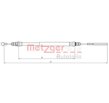 Tazne lanko, parkovaci brzda METZGER 10.4735