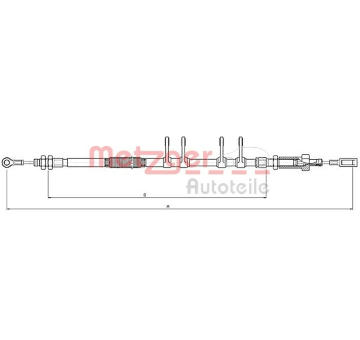 Tažné lanko, parkovací brzda METZGER 10.4743