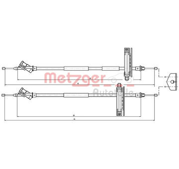 Tazne lanko, parkovaci brzda METZGER 10.5361