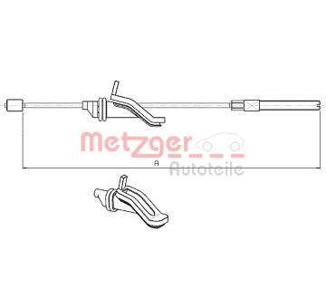 Tažné lanko, parkovací brzda METZGER 10.5369