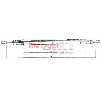 Tazne lanko, parkovaci brzda METZGER AUTOTEILE 10.6026