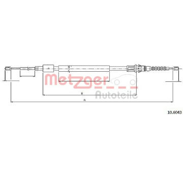 Tazne lanko, parkovaci brzda METZGER 10.6043