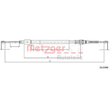 Tazne lanko, parkovaci brzda METZGER 10.6044