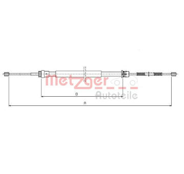 Tažné lanko, parkovací brzda METZGER 10.6541