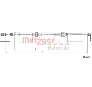 Tazne lanko, parkovaci brzda METZGER 10.6794
