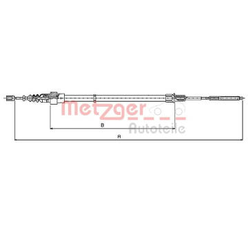 Tažné lanko, parkovací brzda METZGER 10.7137