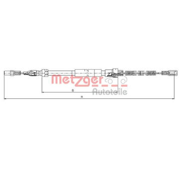Tažné lanko, parkovací brzda METZGER 10.7383
