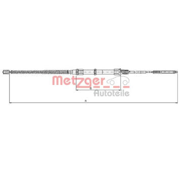 Tazne lanko, parkovaci brzda METZGER 10.7405