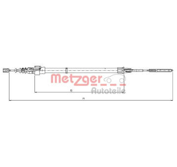 Tazne lanko, parkovaci brzda METZGER 10.7406