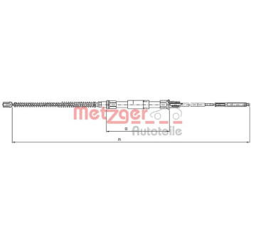 Tazne lanko, parkovaci brzda METZGER 10.7407