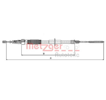 Tazne lanko, parkovaci brzda METZGER 10.7408