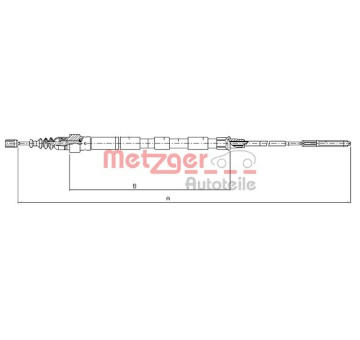 Tazne lanko, parkovaci brzda METZGER 10.7410
