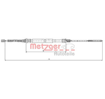 Tazne lanko, parkovaci brzda METZGER 10.7431