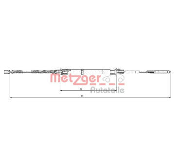 Tazne lanko, parkovaci brzda METZGER 10.7493
