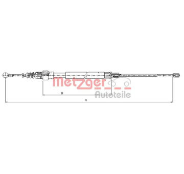 Tazne lanko, parkovaci brzda METZGER 10.7509