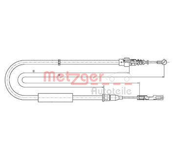 Tazne lanko, parkovaci brzda METZGER 10.7512