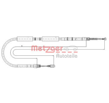 Tažné lanko, parkovací brzda METZGER 10.7536