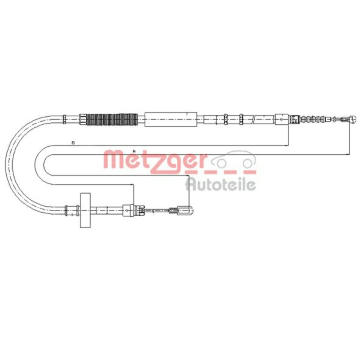 Tazne lanko, parkovaci brzda METZGER AUTOTEILE 10.7537