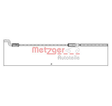 Tazne lanko, parkovaci brzda METZGER AUTOTEILE 10.7621