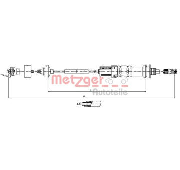 Tažné lanko, ovládání spojky METZGER 11.3925