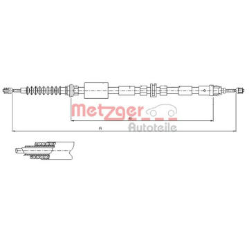 Tazne lanko, parkovaci brzda METZGER AUTOTEILE 11.5511