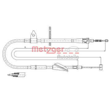 Tažné lanko, parkovací brzda METZGER 11.5743