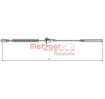 Tazne lanko, parkovaci brzda METZGER 11.5754