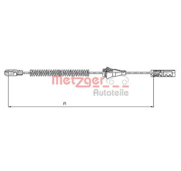 Tazne lanko, parkovaci brzda METZGER 11.5763