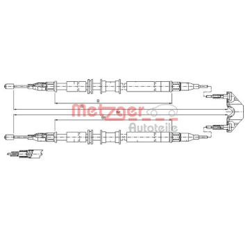 Tazne lanko, parkovaci brzda METZGER 11.5791