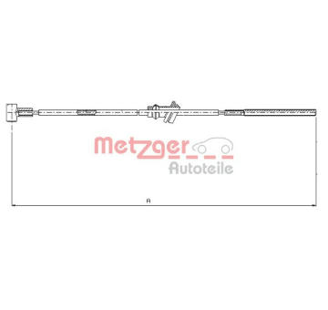 Tazne lanko, parkovaci brzda METZGER AUTOTEILE 11.5932