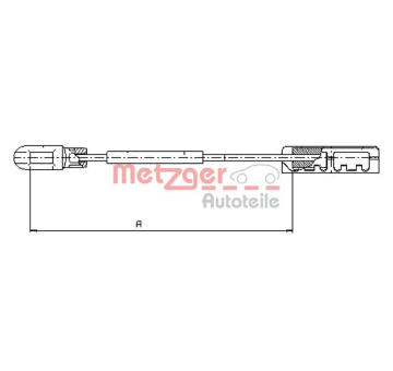 Tazne lanko, parkovaci brzda METZGER 11.5935