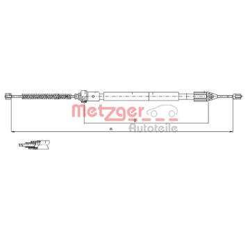 Tazne lanko, parkovaci brzda METZGER 11.6598