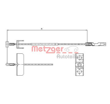 Tažné lanko, parkovací brzda METZGER 11.6803