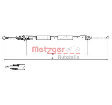 Tazne lanko, parkovaci brzda METZGER 11.6804
