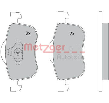 Sada brzdových destiček, kotoučová brzda METZGER 1170013