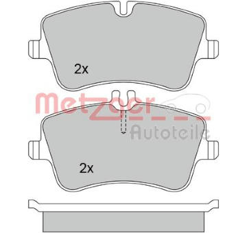 Sada brzdových destiček, kotoučová brzda METZGER 1170024