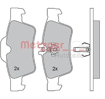 Sada brzdových destiček, kotoučová brzda METZGER AUTOTEILE 1170049