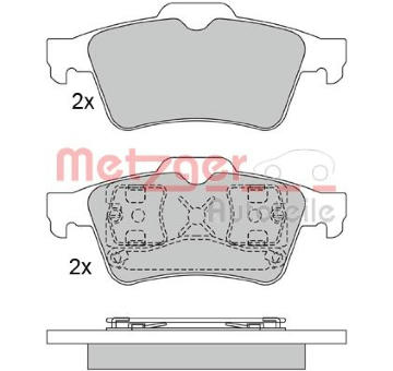 Sada brzdových destiček, kotoučová brzda METZGER 1170080