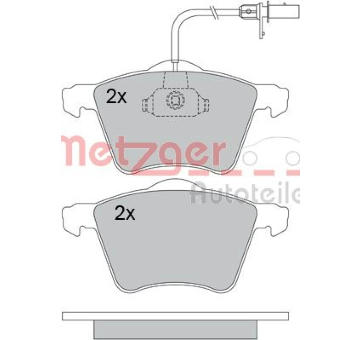 Sada brzdových destiček, kotoučová brzda METZGER 1170104