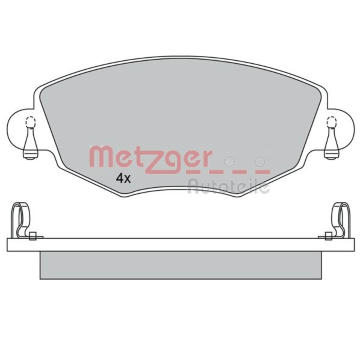 Sada brzdových destiček, kotoučová brzda METZGER 1170107