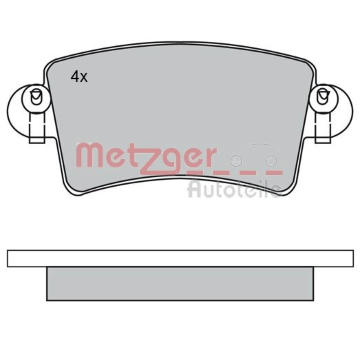 Sada brzdových destiček, kotoučová brzda METZGER 1170171