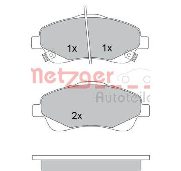 Sada brzdových destiček, kotoučová brzda METZGER 1170172