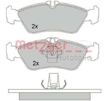 Sada brzdových destiček, kotoučová brzda METZGER 1170179