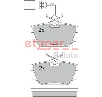Sada brzdových destiček, kotoučová brzda METZGER AUTOTEILE 1170184