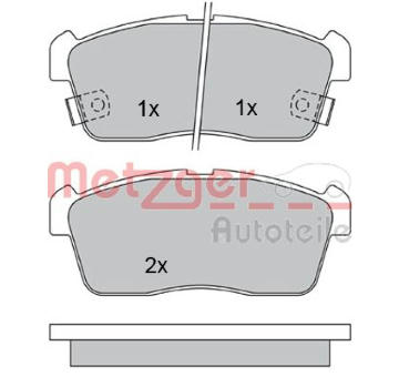 Sada brzdových destiček, kotoučová brzda METZGER 1170197