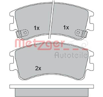 Sada brzdových destiček, kotoučová brzda METZGER 1170200