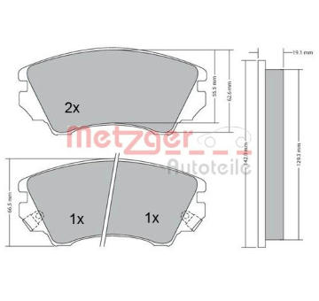 Sada brzdových destiček, kotoučová brzda METZGER 1170221