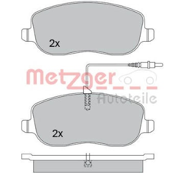 Sada brzdových destiček, kotoučová brzda METZGER 1170232
